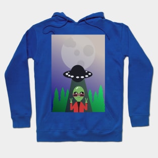Too Cool For This Planet Funny Alien Hoodie